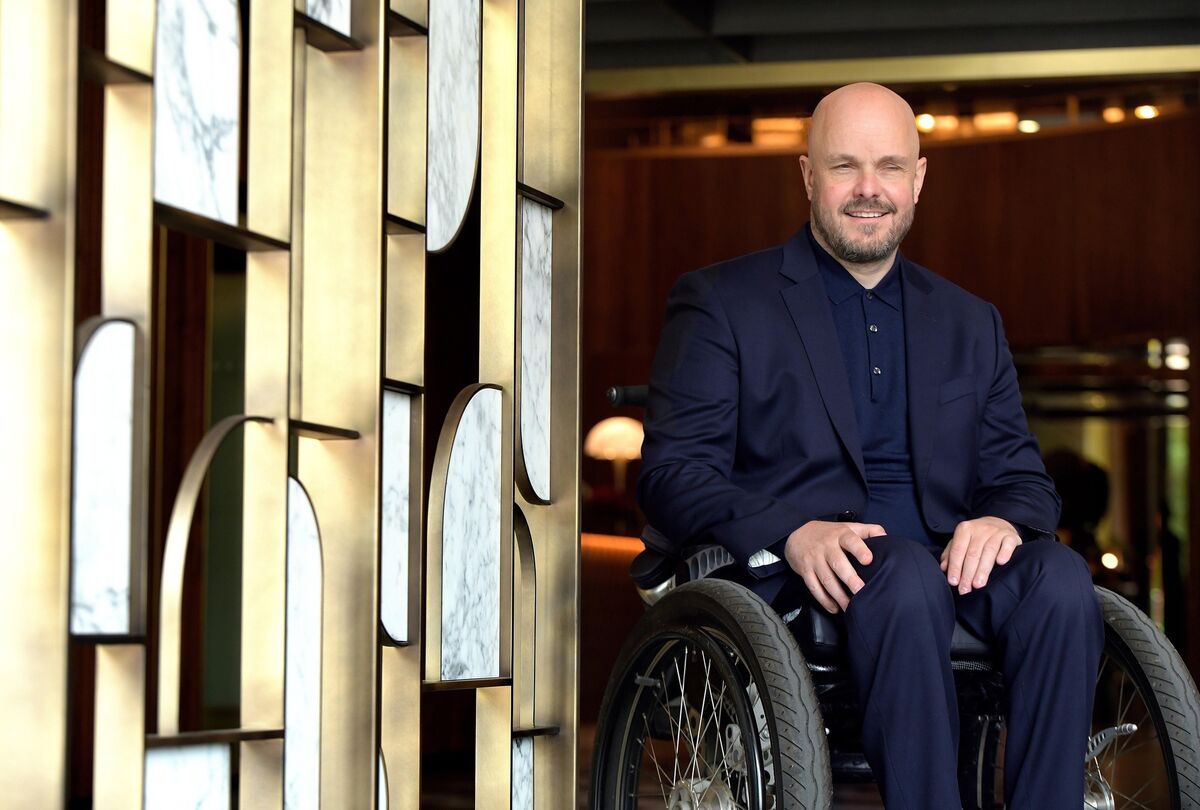  Mark Pollock: “When I was in hospital for 16 months, the main driver was, who are the best scientists and technologists in the world, and how can I get access to some of their interventions, and what can I contribute to what they’re trying to do?” Photograph Moya Nolan