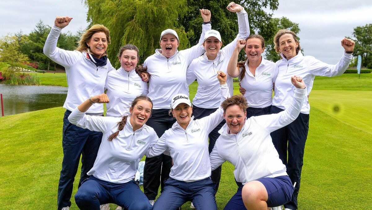 Ulster women's team and management members (back row) Deirdre Savage, Aoife Browne, Katie Poots, Zoe Miller, Molly O’Hara Oonagh McLure, with (front row) Holly Hamilton, Kate Dwyer and Louise Coffey celebrate. Picture: Tom O’Hanlon/Inpho Ulster women's team and management members (back row) Deirdre Savage, Aoife Browne, Katie Poots, Zoe Miller, Molly O’Hara Oonagh McLure, with (front row) Holly Hamilton, Kate Dwyer and Louise Coffey celebrate. Picture: Tom O’Hanlon/Inpho