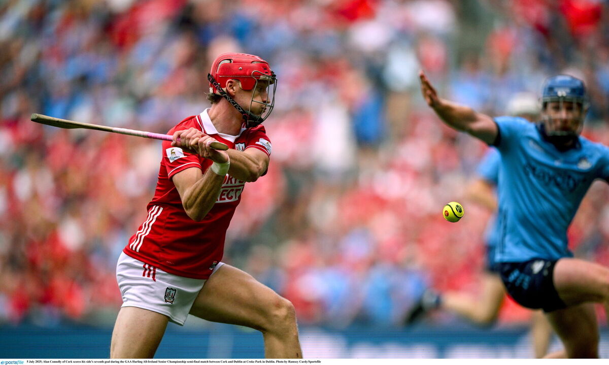 Alan Connolly of Cork scores his side's seventh goal during the GAA Hurling All-Ireland Senior Championship semi-final match between Cork and Dublin at Croke Park in Dublin. Photo by Ramsey Cardy/Sportsfile Alan Connolly of Cork scores his side's seventh goal during the GAA Hurling All-Ireland Senior Championship semi-final match between Cork and Dublin at Croke Park in Dublin. Photo by Ramsey Cardy/Sportsfile