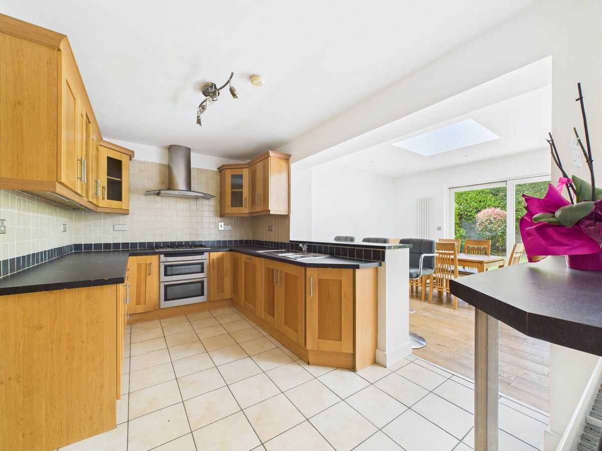 Kitchen links to rear extension Kitchen links to rear extension