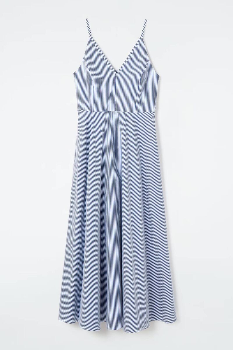 Fashion Striped A Line Midi Dress, €99, COS.