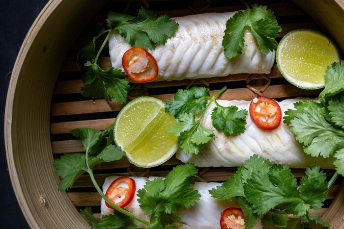 Steamed Hake with Coconut and Lemongrass Curry
