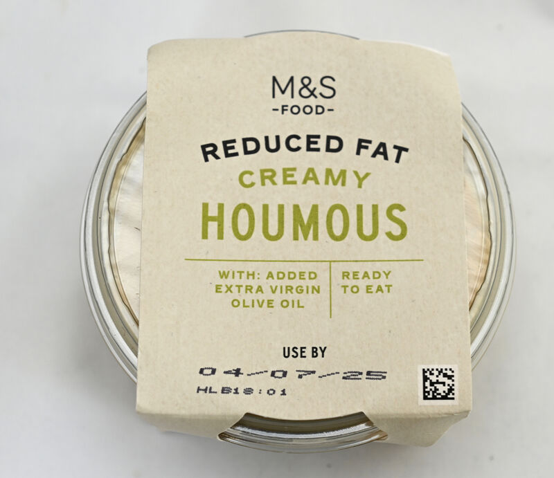 M&S Reduced Fat hummus. M&S Reduced Fat hummus.