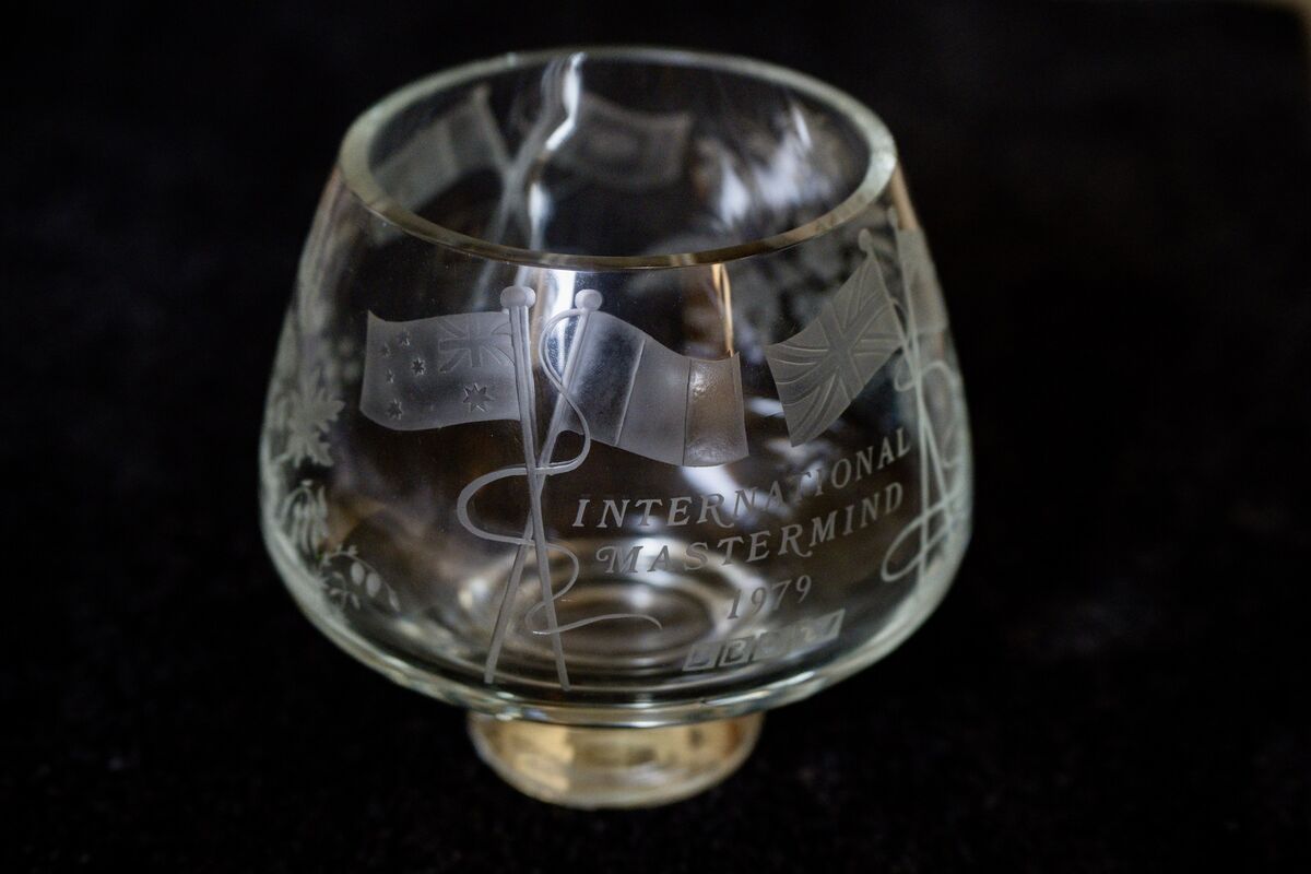 The International Mastermind trophy awarded in 1979 to John Mulcahy. Picture: Chani Anderson