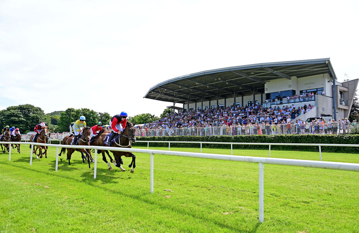 Summer racing scene from the County Sligo venue with a packed grandstand. Picture: Healy Racing