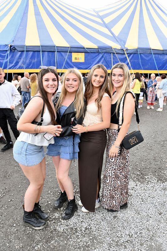  Saymia Frahill and Bridget O’Regan, from Cobh with Rachel Byrne and Laura Quinn, from Tracton. Picture: Larry Cummins.