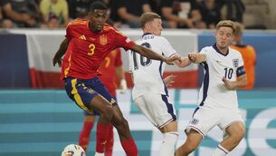 <p>Arsenal are hoping to complete the signing of Cristhian Mosquera from Valencia this week. Pic: AP Photo/Petr David Josek.</p>