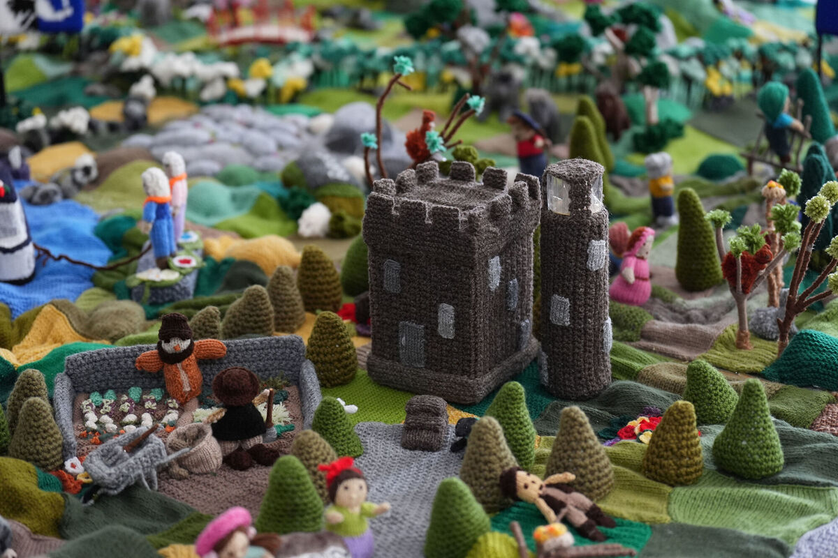 Blarney Castle which features on the knitted map of Ireland. Picture:Niall Carson/PA Wire