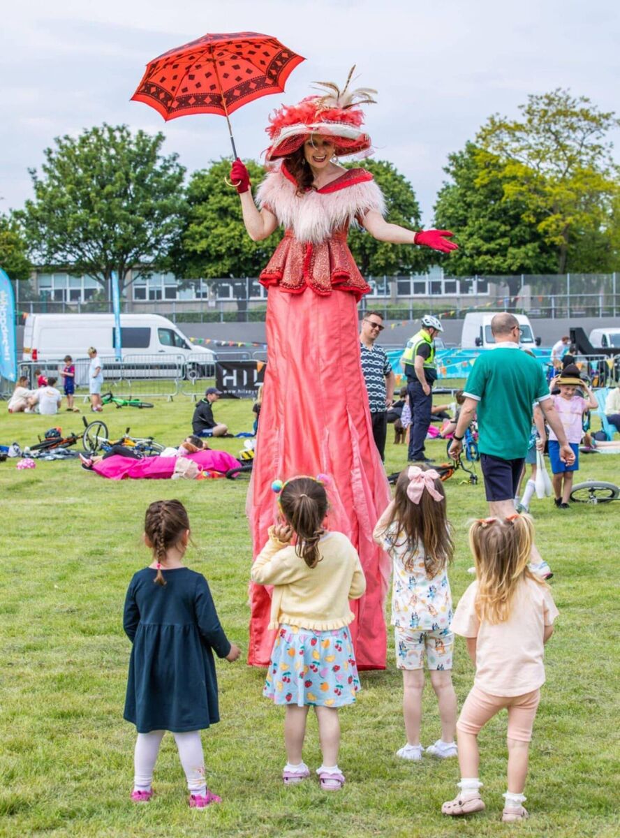 Claire Keaty from the Wobbly Circus entertaining children at an event. Claire Keaty from the Wobbly Circus entertaining children at an event.