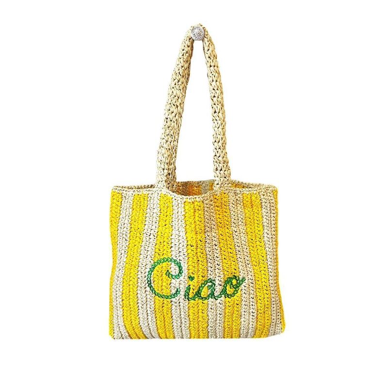 Ciao Embroidered Beach Bag, €74, Lilly Loves at Wolf &amp; Badger.