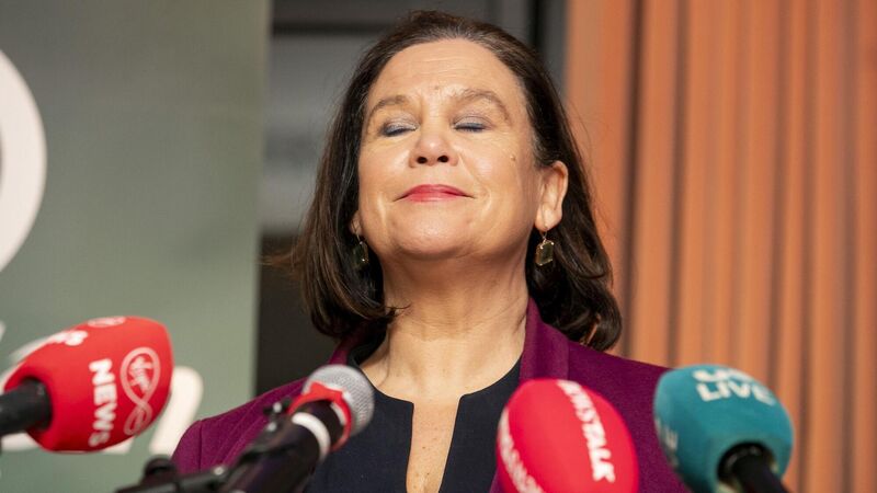 Sinn Féin president Mary Lou McDonald: 'Well, we’re in this process, and we’re not ruling anything in or anything out.' Picture: Gareth Chaney/PA