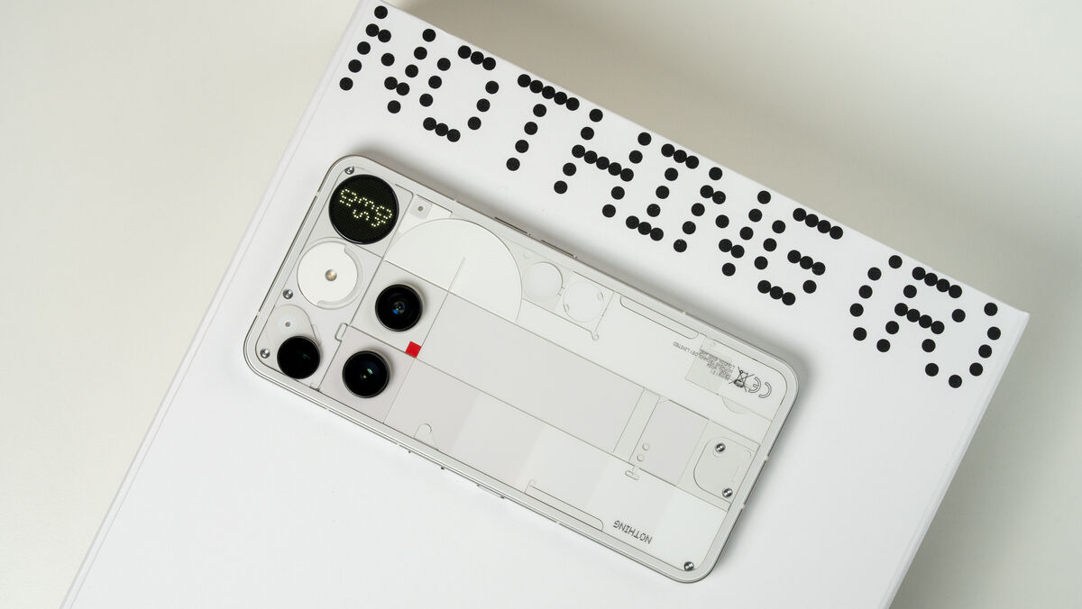 The Nothing Phone (3) is available in two colours: black and white. Picture: Noel Campion.