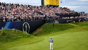 <p>THANKS FOR COMING: Rory McIlroy acknowledges the crowd after putting on the 18th green during the final round of The 153rd Open Championship at Royal Portrush Golf Club in Portrush, Antrim. Photo by Ramsey Cardy/Sportsfile</p>