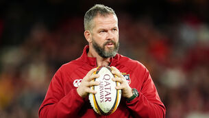 <p>British and Irish Lions Head Coach Andy Farrell ahead of the Qatar Airways Lions Tour match at the Marvel Stadium.</p>
