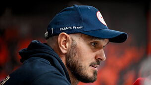 <p>Head coach Joey O'Brien during a Shelbourne press conference at Tolka Park. Pic: Stephen McCarthy/Sportsfile</p>