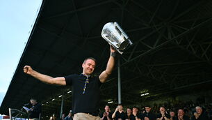 <p>OUT ON HIS OWN: Tipperary's Noel McGrath during the homecoming celebrations of the All-Ireland Senior Hurling Champions at FBD Semple Stadium in Thurles, Tipperary. Pic: Piaras Ó Mídheach/Sportsfile</p>
