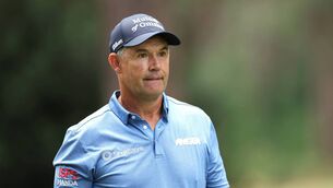 <p>Pádraig Harrington of Ireland in action during the pro-am prior to the ISPS Handa Senior Open. Pic: Luke Walker/Getty Images</p>