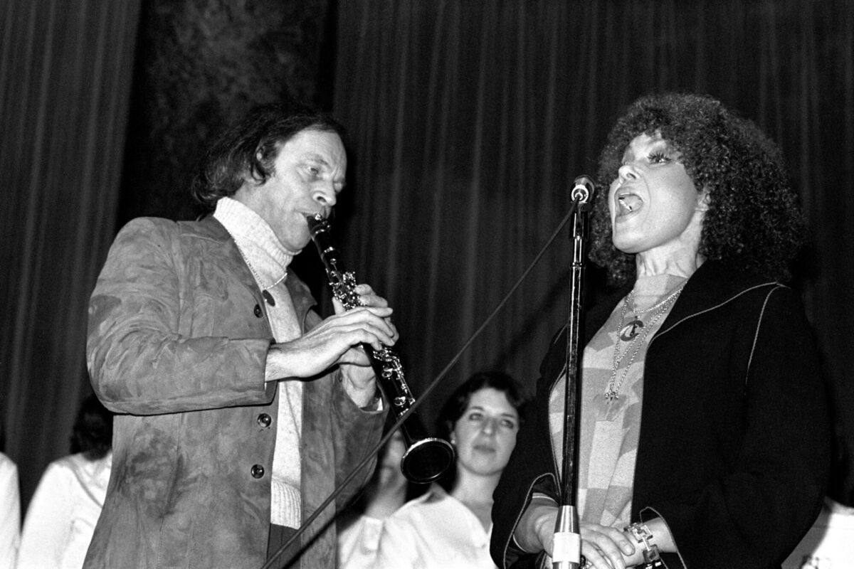 Jazz couple and husband and wife team John Dankworth and Cleo Laine perform together on stage during a County Hall concert. Picture: PA/PA Wire Jazz couple and husband and wife team John Dankworth and Cleo Laine perform together on stage during a County Hall concert. Picture: PA/PA Wire