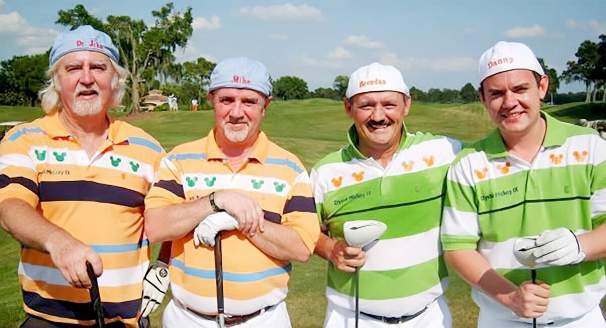 Mike Nolan with Brendan O'Carroll, centre duo