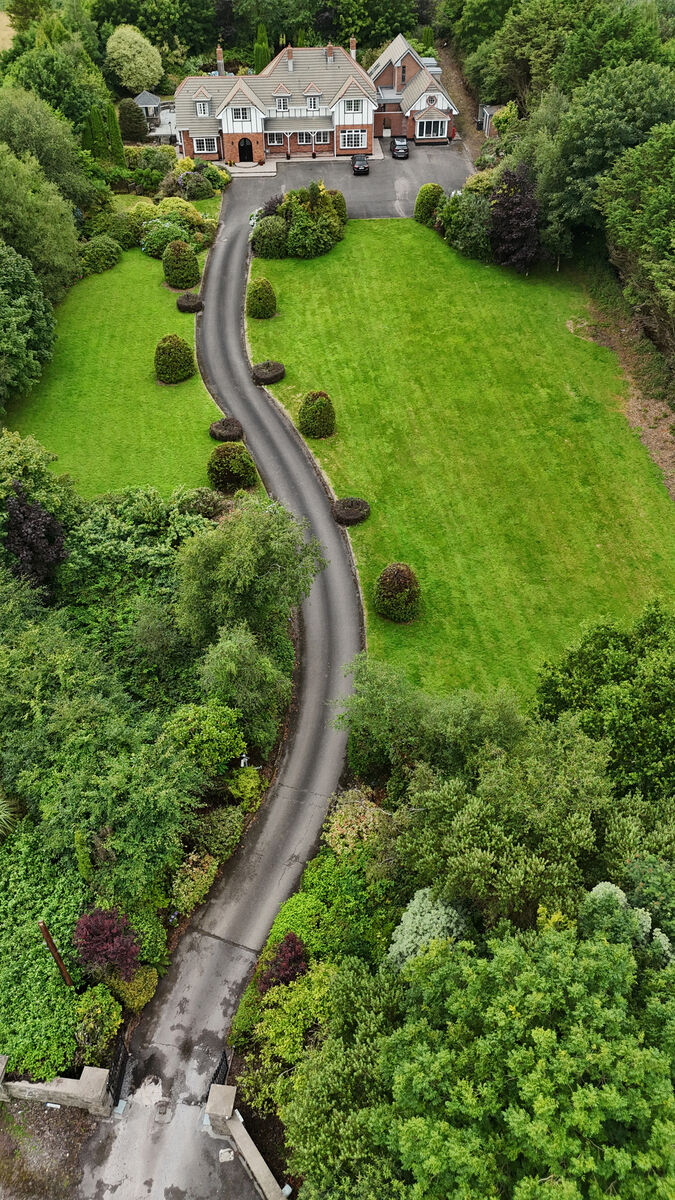 There's 2.7 acres with FPP for three more builds on the right and for the drive to be moved to the left