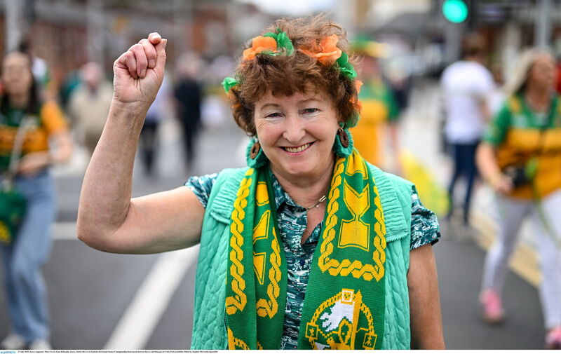 Kerry supporter Mary Ferris from Killorglin, Co Kerry, before the All-Ireland Football final against Donegal. Picture: Stephen McCarthy/Sportsfile