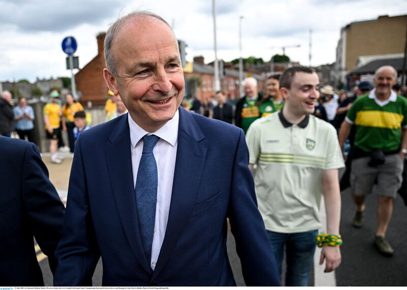 An Taoiseach Micheál Martin TD arriving for the GAA Football All-Ireland Senior Championship final between Kerry and Donegal at Croke Park in Dublin. Picture: David Fitzgerald/Sportsfile