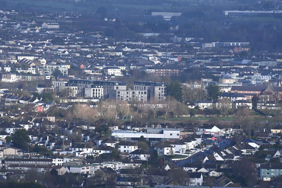 Pictured are Ryan's SuperValu, Togher by Evora, student accommodation on Bandon Road and rooftops on houses on the south and northside of Cork city's  suburbs. Pic: Larry Cummins