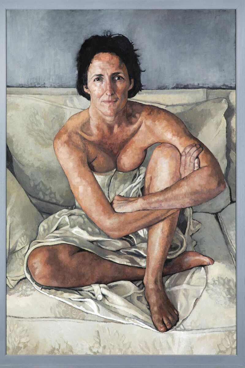 Victoria Russell's portrait of Fiona Shaw from the Crawford Gallery is now on view at Uilinn in Skibbereen.