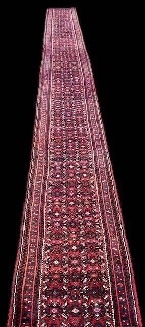 A Persian Hamadan runner at the Birr antique fair.