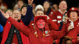<p>LONG JOURNEY: You feared for any British &amp; Irish Lions fans that had not got their celebrations out of the system before the 12-hour train journey.  Pic: ©INPHO/Tom Maher</p>