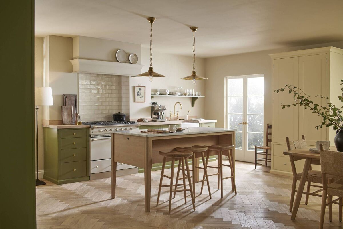The new Neptune Borough kitchen island, priced from €4,400; Suffolk larder from €6050. 