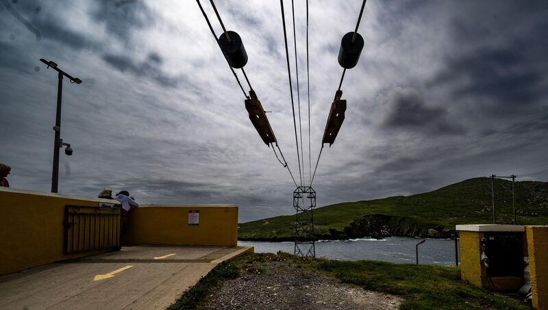  Livestock that once frequented the cable car have now been replaced by SuperValu bags. Paul has, on occasion, delivered bottles of milk to islanders desperate for the bare essentials. Picture: Chani Anderson