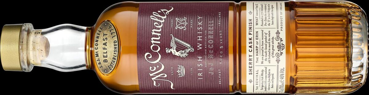 McConnell’s Whisky, 5 Year, Sherry Cask Finish, 46% ABV, €49 McConnell’s Whisky, 5 Year, Sherry Cask Finish, 46% ABV, €49