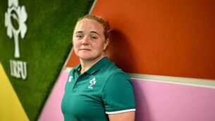 <p>Cliodhna Moloney-MacDonald poses for a portrait after an Ireland Women Rugby squad media conference at the IRFU High Performance Centre in Dublin. Picture: David Fitzgerald/Sportsfile</p>