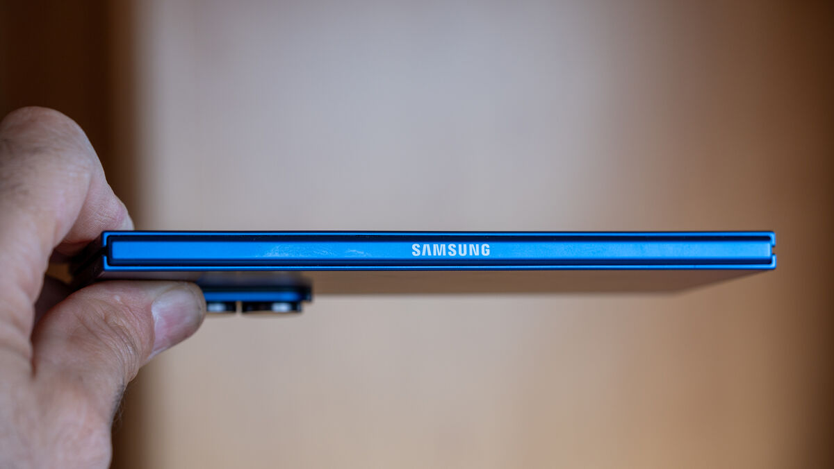 Although the main body is super thin, the camera bump is massive. Picture: Noel Campion. Although the main body is super thin, the camera bump is massive. Picture: Noel Campion.