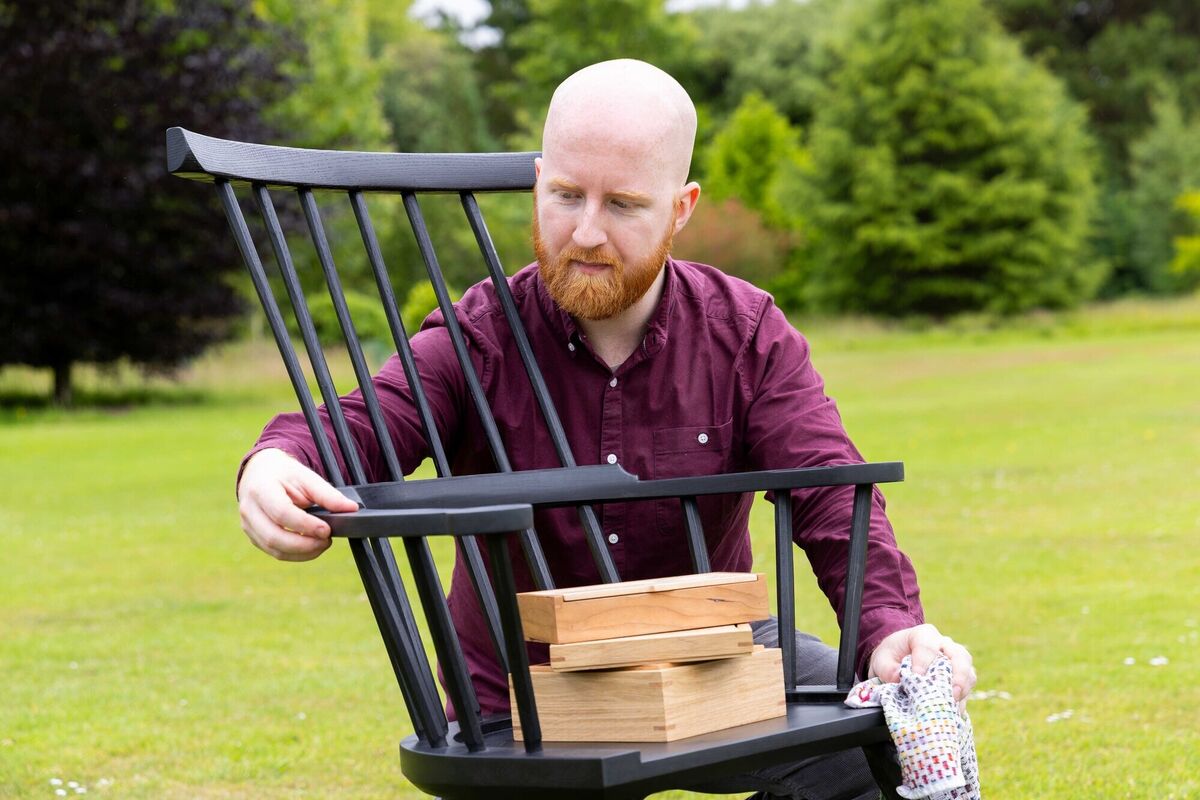 Chris Tuohy, woodworker, at Fota House, for Cork Craft Month 2025. Picture: Michael O'Sullivan/OSM