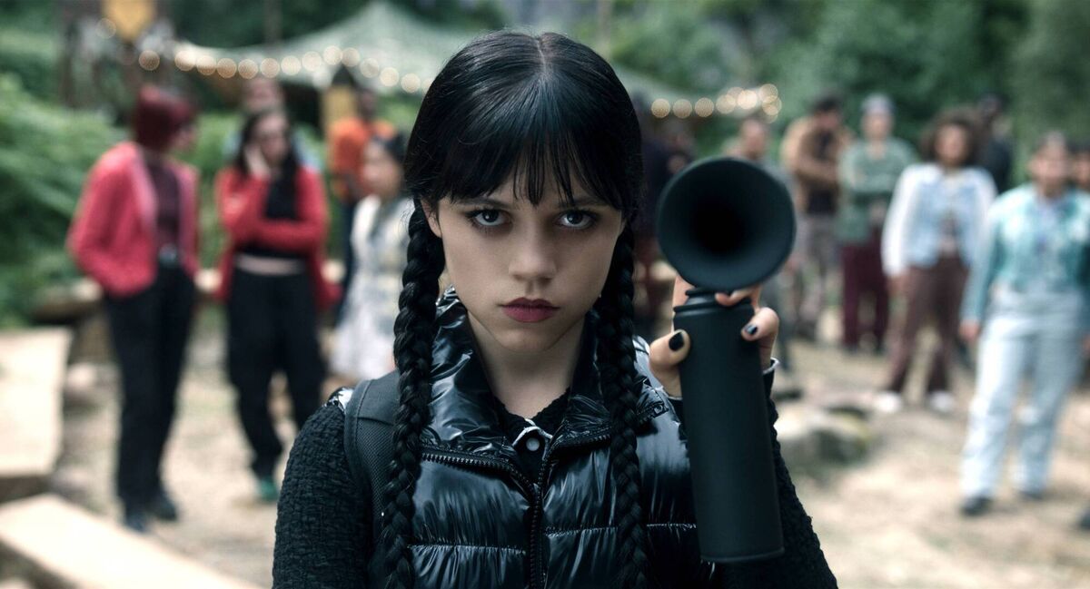 Jenna Ortega as Wednesday Addams.