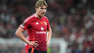 <p>Rasmus Hojlund plans to stay and fight for United (Adam Davy/PA)</p>