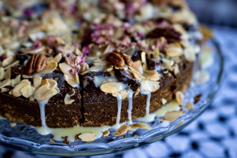 A Palestinian cake prepared at Izz Café, Cork City, from one of the recipes featured in Jibrin. Picture Chani Anderson. A Palestinian cake prepared at Izz Café, Cork City, from one of the recipes featured in Jibrin. Picture Chani Anderson.