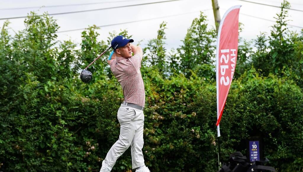 Brendan Lawlor (Carton House) tees off on the 10th at Ardee Golf Club Pic: @Inpho/Leah Scholes Brendan Lawlor (Carton House) tees off on the 10th at Ardee Golf Club Pic: @Inpho/Leah Scholes