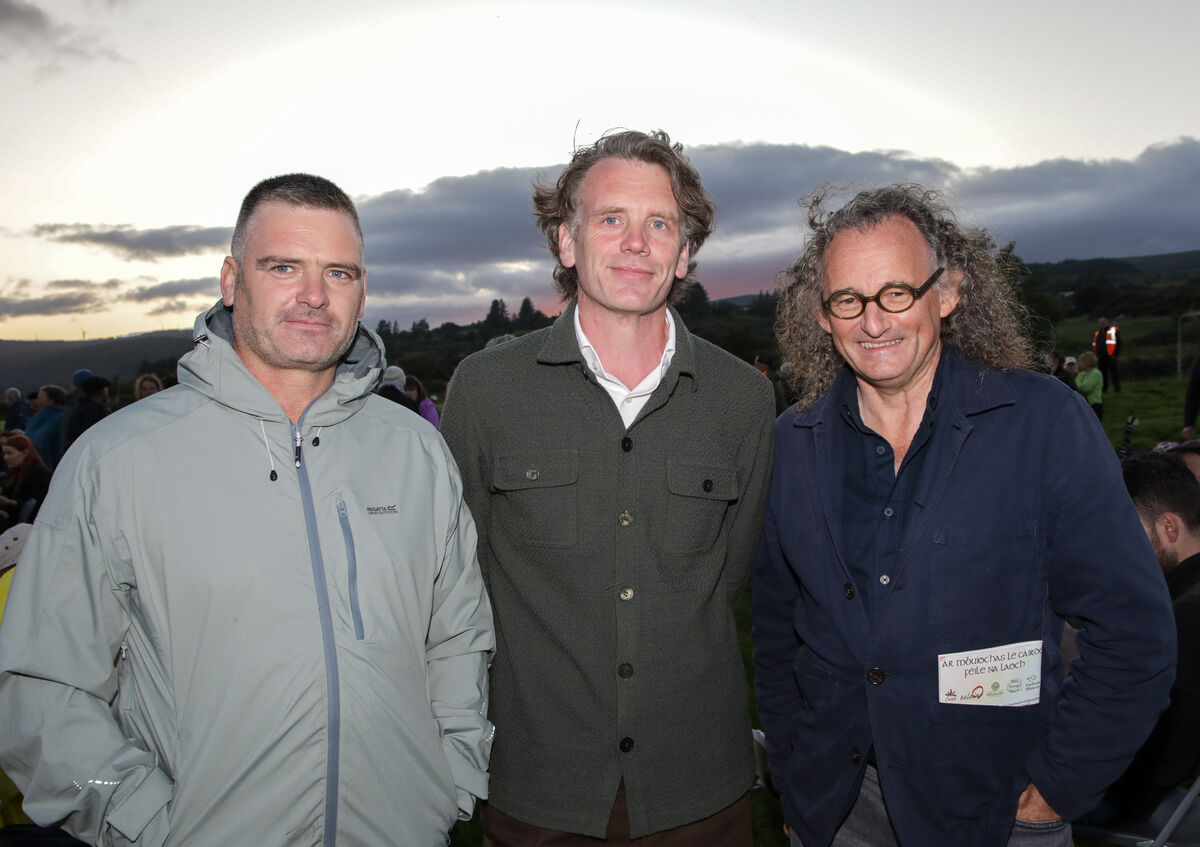 Jim and Joseph Walsh with Martin Hayes at Féile na Laoch.  Pictures: David Creedon