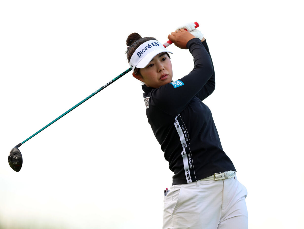 Japan's Miyu Yamashita on day two of the 2025 AIG Women's Open at Royal Porthcawl. Picture: Nigel French/PA