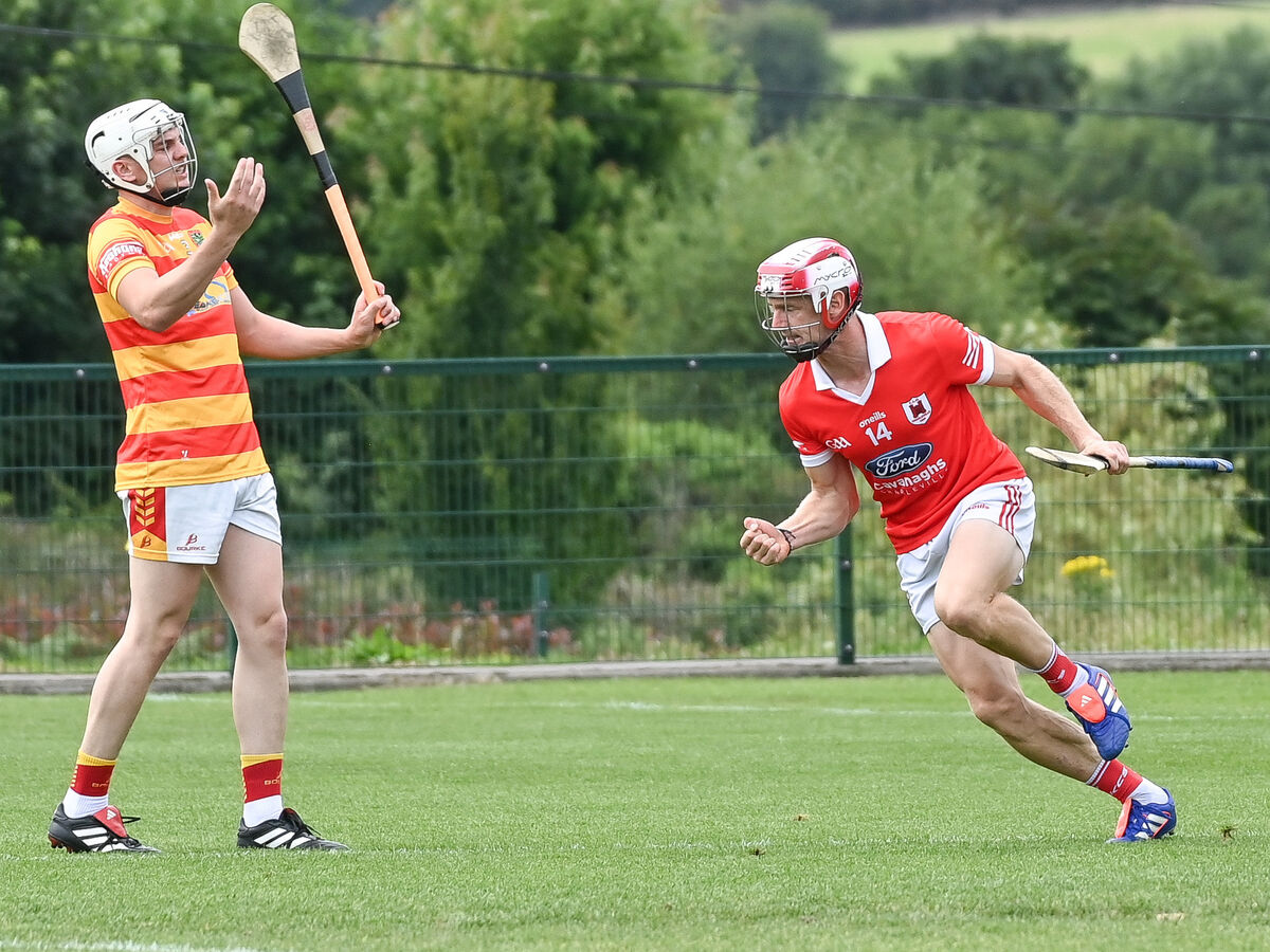 Charleville's Daniel O'FLynn celebrates his goal. Picture: David Keane Charleville's Daniel O'FLynn celebrates his goal. Picture: David Keane