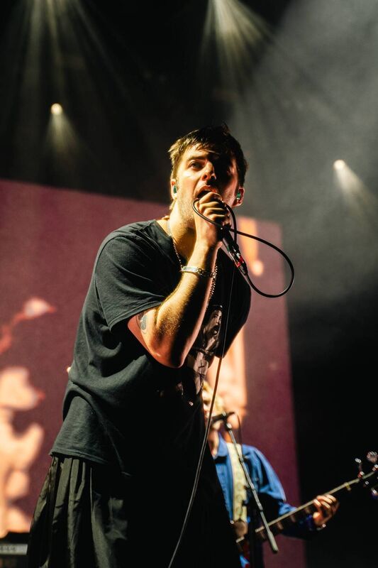 Grian Chatten of Fontaines DC on stage at All Together Now 2025. Picture: Aiesha Wong Grian Chatten of Fontaines DC on stage at All Together Now 2025. Picture: Aiesha Wong