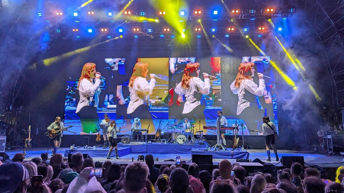 CMAT on stage at All Together Now 2025. CMAT on stage at All Together Now 2025.