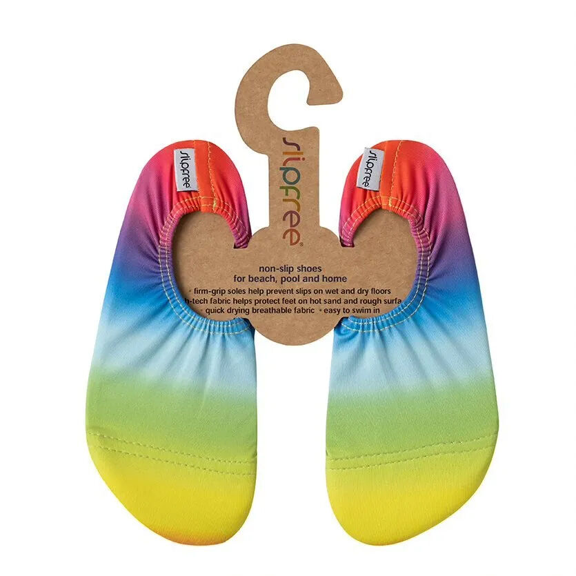 Rainbow swim shoes, €21, from Freddie and Millie Toys