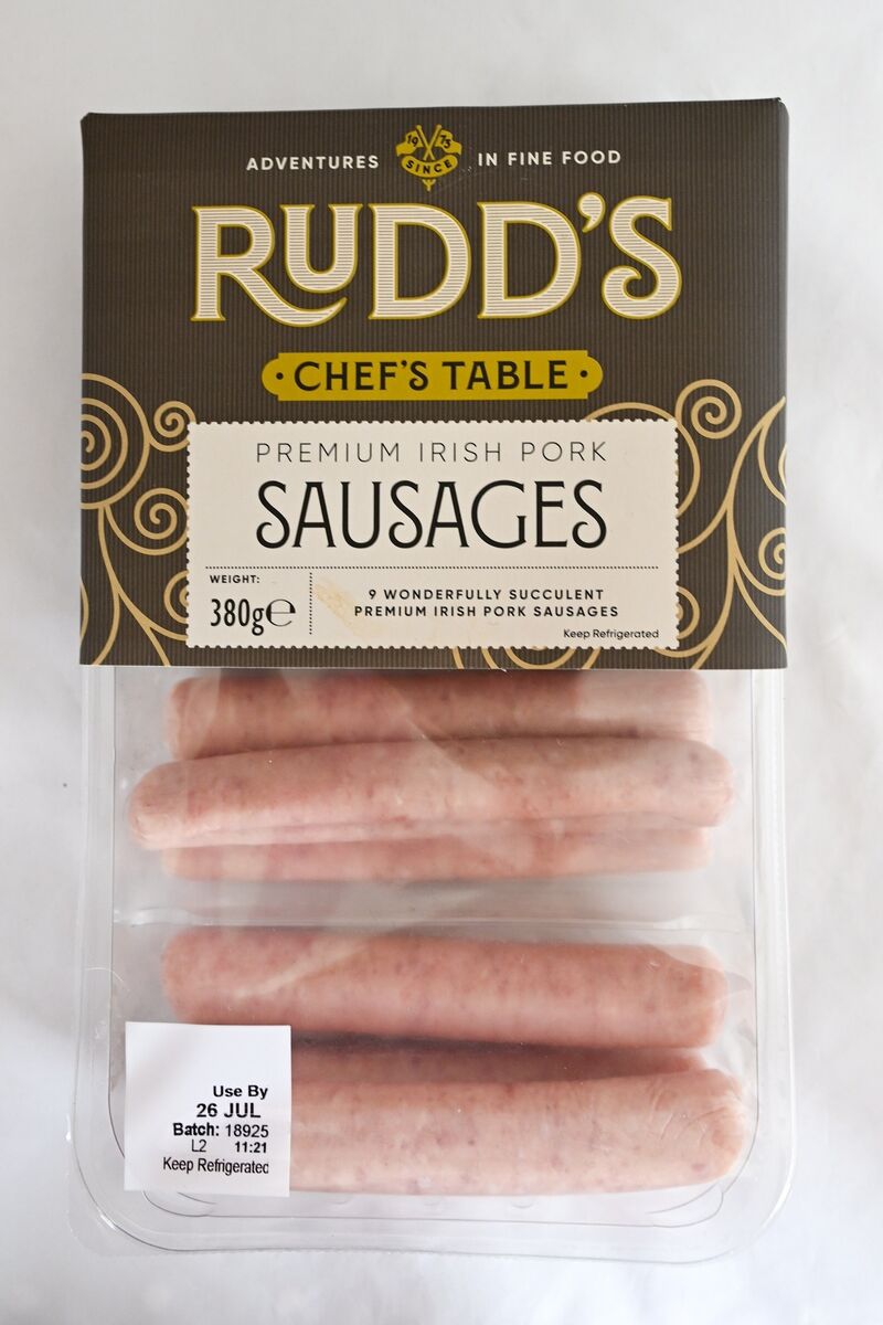 Rudd’s: Chef’s Table Premium Irish Pork Sausages. Rudd’s: Chef’s Table Premium Irish Pork Sausages.