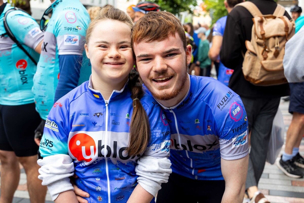 Jeni and Joey Kiely from Carrigaline at the official start of the 25th annual Tour de Munster. Picture: Michael O'Sullivan / OSM PHOTO