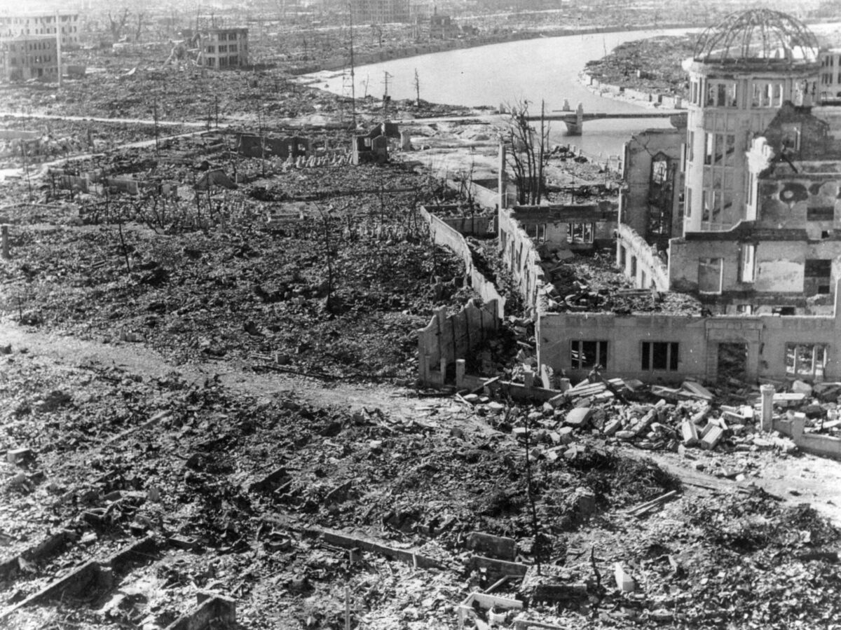 The building on the right was preserved as the Hiroshima Peace Memorial. File photo: Keystone/Getty Images The building on the right was preserved as the Hiroshima Peace Memorial. File photo: Keystone/Getty Images