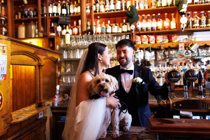 Aoife Sheehy and Mícheál Flannery with Woody. Pictures: Padraig Healy Wedding Photography Aoife Sheehy and Mícheál Flannery with Woody. Pictures: Padraig Healy Wedding Photography